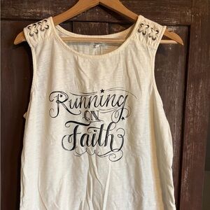 Maurices Cream Tank Top with Motivational Print